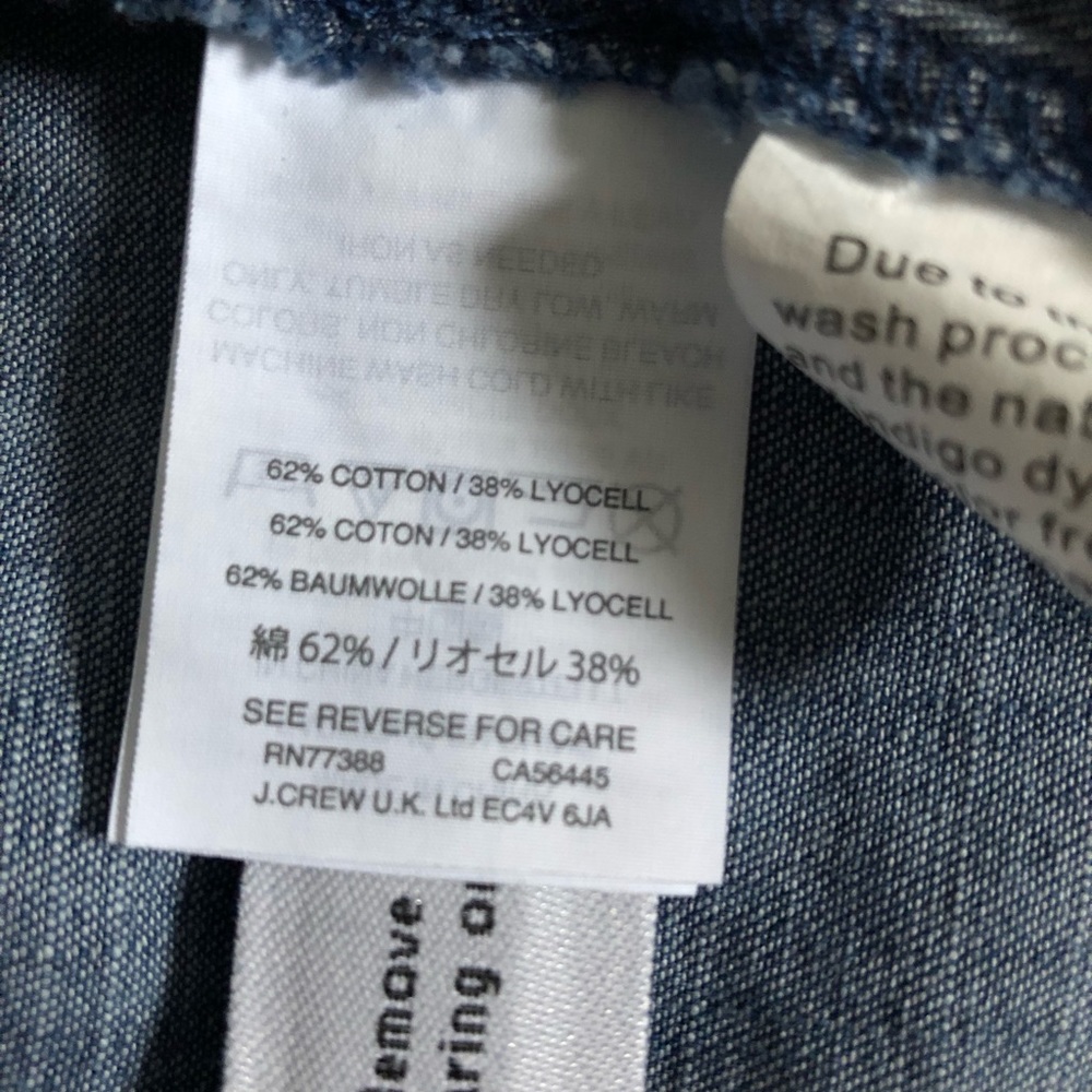 Madewell Women's Tiered Button Back Chambray Denim Top, Size XS - Picture 10 of 11